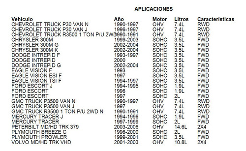 Banda Serpentina Concorde G 2002 - 2004 Sohc 3.5l Fwd Gas Foto 3