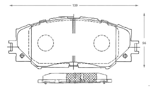 Pastilla De Freno Delantera Toyota Matrix  1.8 2013 Foto 2