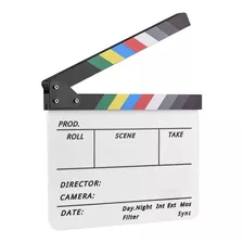 Claqueta Colores 25x30 Cm Para Director Cine Acrílico