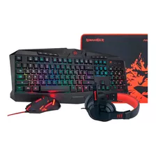 Pack Gamer Redragon 4 En 1 Teclado Audifonos Mouse Mousepad