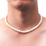 Tercera imagen para búsqueda de collar perlas hombre