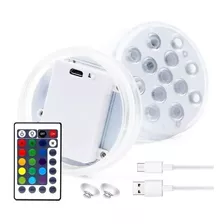 Kit 4 Luz De Piscina Decorativa Led Colorido Recarregavel