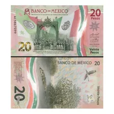 Cédula Fe Estrangeira 20 Pesos 2021 México Polímero 