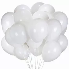 Pack De 100 Globos De Latex Blanco Para Bodas Y Fiestas.