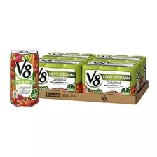 V8 Bajo En Sodio Original 100% Jugo De Vegetales, 5,5 Oz Pue