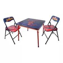 Mesa Plegable Niños + 2 Sillas Licencia Spiderman / Oferta!