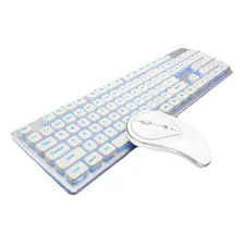 Combo De Teclado Y Mouse Inalámbricos Recargables De 2.4g, M