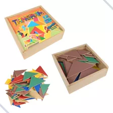 Tangram 10 Jogos 70 Peças Em Madeira Tábua Das 7 Sabedorias