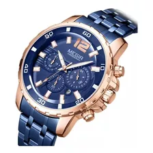 Relógio Masculino Megir 2068 Inoxidável Luxuoso