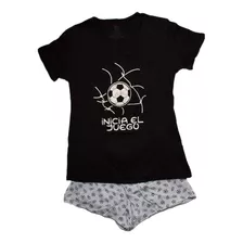 Pijama Mujer Para Chicas Futboleras Short: Inicia El Juego