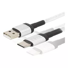 Cabo Dados Usb 3.1 Tipo Type C - 2 Metros S9 A8 Note 8 A 20 Cor Branco