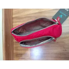 Necesserie Estojo 2 Zíper Escolar Faculdade Nylon 2672 Cor Vermelho