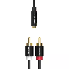 Cable Mp3 Parlantes 3.5m Mini Jack Hembra - 2 Rca Pc Stereo