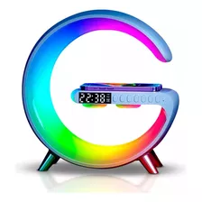 Smart Station Luminária Caixa De Som +carregador Rgb Indução