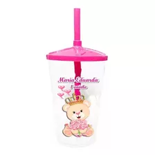 25 Copos Twister Lembrancinha Personalizada Ursinha Princesa