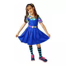 Fantasia Roupa Vestido Chiquititas + Meias