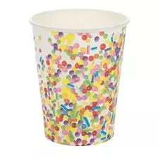 30 Unid - Copo Papel 200ml Confete Colorido
