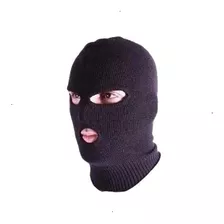 Touca Ninja Capuz Balaclava 3 Furos Preta Motoqueiro