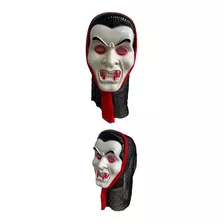 Mascara Drácula C/capuz Assustadora Para Hallowen Vampiro