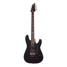 Guitarra Eléctrica Schecter Sgr C-1 Fr De Tilo Midnight Satin Black Satin Con Diapasón De Palo De Rosa