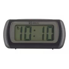 Despertador Pequeno Digital Quartzo Herweg Moderno 2916 Cor Preto