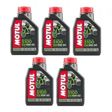 Kit Óleo Motul 5100 4t 15w50 C/ 5 Litros Promoção