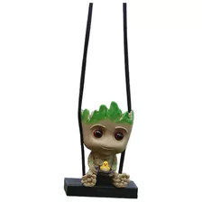 Figura Colgante 3d Groot Nido Ave Columpio Decorativo Auto