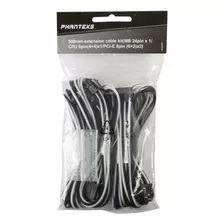 Kit Cables Extensor Fuente Pc Phanteks Cpu Pciex Atx 50cm Color Negro