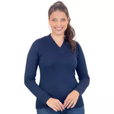 Kit 4 Blusa Tricot Feminina Manga Longa Atacado