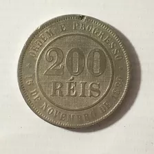 Moeda 200 Reis Republica Níquel Mbc 1889