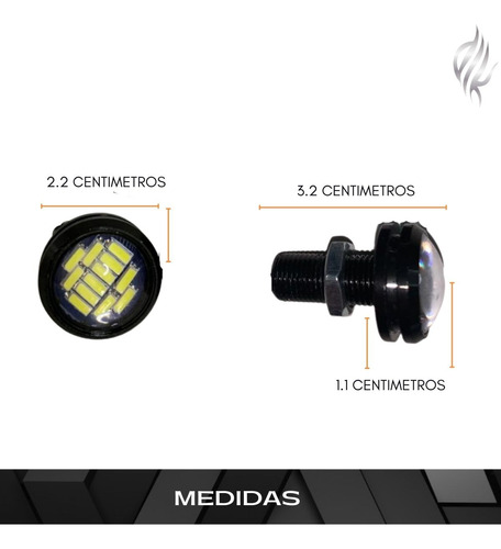 Par Led Ojo De Aguila  Luz Blanca+estrobo 12 Led Foto 4