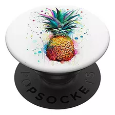 Popsocket Intercambiable Con Diseño De Piña Acuarela