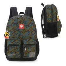 Mochila De Costas Escolar Youtuber Enaldinho Verde Luxcel