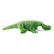 Crocodilo Realista De Pelúcia Verde Presente Infantil 80 Cm
