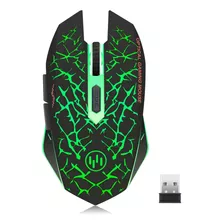 Mouse Gamer Tenmos K6 Inalambrico Led Green