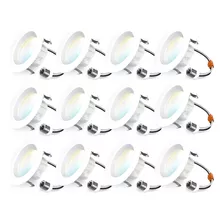 Paquete De 12 Luces Empotradas Led De 4 Pulgadas, Selec...