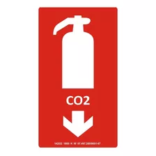 Placa De Sinalização Extintor Co2 - Fotoluminescente 