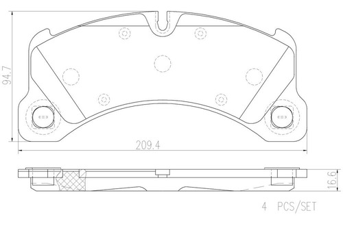 Set-4 Balatas Ceramica Delanteras Cayenne 3.6l V6 11 A 13 Foto 2