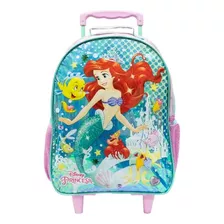 Mochila Com Rodinha Infantil Princesa Ariel Original Disney