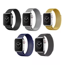 Kit 5 Pulseiras Milanês Compativel Apple Watch E Iwo Series 