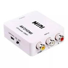 Conversor Adaptador Vídeo Áudio Composto 3 Rca Av Para Hdmi