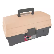 Caja Vanity Para Pesca De Plastico 14 Pul Beige/cafe Santul Color Beige