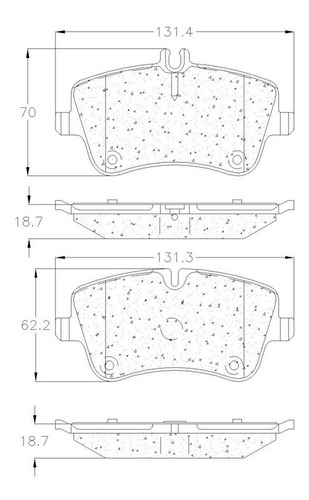 Balata Delantera Mercedes-benz C200 2001-2004 Foto 2