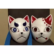 Kitsune Mascara Gato Impreso En 3d