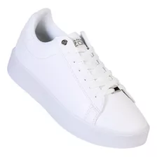 Tenis Moda Mujer Blanco Tacto Piel Capa De Ozono 06003702