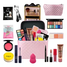 Maleta Com Maquiagens Base Ruby Rose Brinde Necessaire