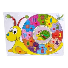 Puzzle Rompecabeza Encastre De Madera Caracol Tun Tunishop