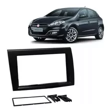 Moldura Painel 2 Din Fiat Bravo 2012 A 2016 Preto