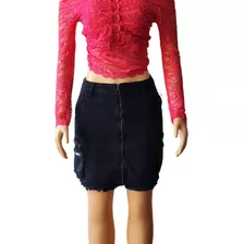 Falda Pvp Jeans Cargo Mujer Corta