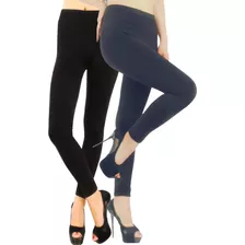 Set 2 Mallones Mujer Térmico Stretch Leggins Mayon Mallas